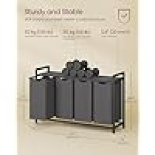 VASAGLE Καλάθι Ρούχων 4 Θέσεων με Ράφι και Αποσπώμενες Επενδύσεις 1... VASAGLE Καλάθι Ρούχων 4 Θέσεων με Ράφι και Αποσπώμενες Επενδύσεις 1...