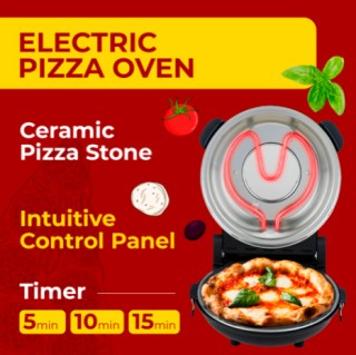 Ηλεκτρικός Φούρνος Πίτσας με Κεραμική Πλάκα 1200W AD-6314 ADLER Ηλεκτρικός Φούρνος Πίτσας με Κεραμική Πλάκα 1200W AD-6314 ADLER