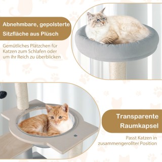 Costway Μοντέρνο Δέντρο Γρατσουνίσματος Γάτας με Διαφανή Κάψουλα κα... Costway Μοντέρνο Δέντρο Γρατσουνίσματος Γάτας με Διαφανή Κάψουλα κα...