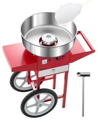 VEVOR Επαγγελματική Καραμελομηχανή Βαμβακιού με Καρότσι VEVOR, 1000...