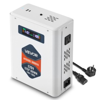 VEVOR 3000VA Μετασχηματιστής Τάσης 220V σε 110V με 2 Εξόδους & USB ...