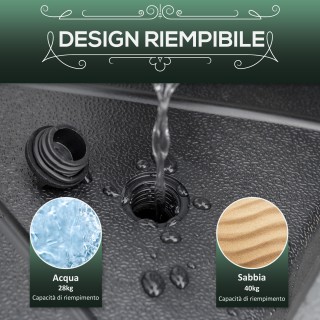 Outsunny Βάση για Ομπρέλα από Πλαστικό Γεμιζόμενη με Νερό και Άμμο ... Outsunny Βάση για Ομπρέλα από Πλαστικό Γεμιζόμενη με Νερό και Άμμο ...