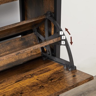 VASAGLE Ντουλάπι Παπουτσιών σε Vintage Καφέ/Μαύρο, 98.3 x 30 x 95 ε... VASAGLE Ντουλάπι Παπουτσιών σε Vintage Καφέ/Μαύρο, 98.3 x 30 x 95 ε...