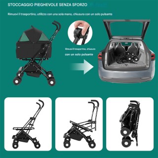 BAKAJI Καρότσι για Σκύλους και Γάτες με Αποσπώμενο Καλαθάκι για Κατ... BAKAJI Καρότσι για Σκύλους και Γάτες με Αποσπώμενο Καλαθάκι για Κατ...