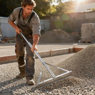 VEVOR Μεγάλη Βαρέου Τύπου Αλουμινένια Τσουγκράνα Εξομάλυνσης, Χειρο... VEVOR Μεγάλη Βαρέου Τύπου Αλουμινένια Τσουγκράνα Εξομάλυνσης, Χειρο...