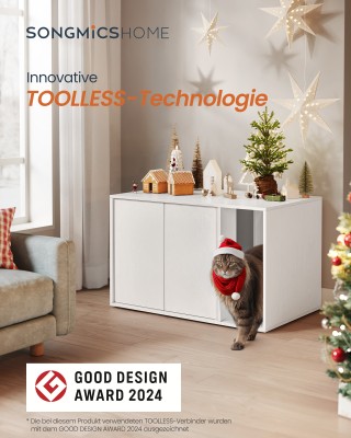 SONGMICS Κομψό Κουτί Απορριμμάτων Γάτας 80x50x53cm - Γρήγορη Συναρμ... SONGMICS Κομψό Κουτί Απορριμμάτων Γάτας 80x50x53cm - Γρήγορη Συναρμ...