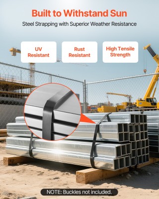 VEVOR Ιμάντας Χάλυβα για Δέσιμο Παλετών 19mm x 0.55mm x 500m - Αντο...
