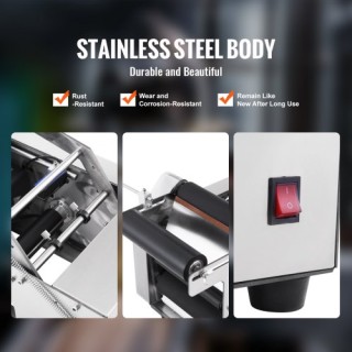 VEVOR  Μηχάνημα Ετικετοποίησης Φιαλών MT-50, Ημιαυτόματο, ρυθμιζόμε...