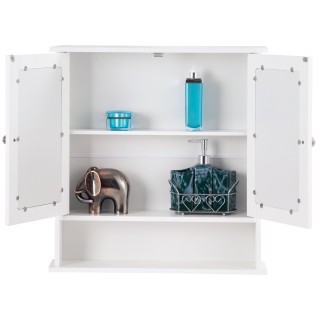 Costway Πρακτικό Ντουλάπι Μπάνιου με Καθρέφτη και Χώρο Αποθήκευσης ...