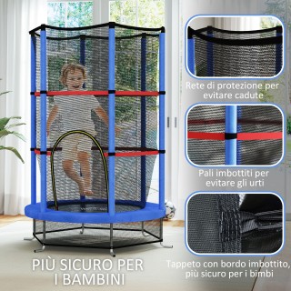 HOMCOM Τραμπολίνο για Παιδιά 3-6 Ετών με Δίχτυ Προστασίας, 6 Στύλου... HOMCOM Τραμπολίνο για Παιδιά 3-6 Ετών με Δίχτυ Προστασίας, 6 Στύλου...