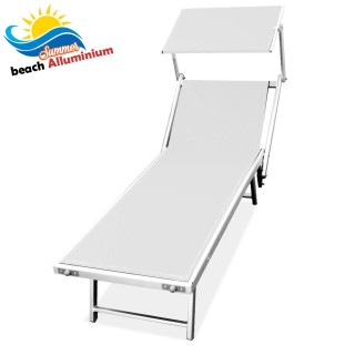 BAKAJI Πτυσσόμενη Ξαπλώστρα Αλουμινίου LIDO Παραλία Κήπος Λευκό 19... BAKAJI Πτυσσόμενη Ξαπλώστρα Αλουμινίου LIDO Παραλία Κήπος Λευκό 19...