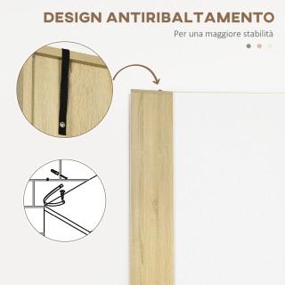 kleankin Ντουλάπι μπάνιου από μοριοσανίδα λευκή με 2 ντουλάπια με π... kleankin Ντουλάπι μπάνιου από μοριοσανίδα λευκή με 2 ντουλάπια με π...