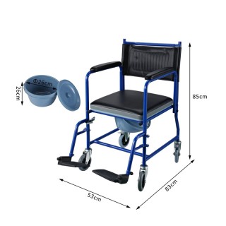 Αδιάβροχο Αναπηρικό Αμαξίδιο με Αφαιρούμενη Τουαλέτα 42 cm Χρώματος...