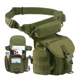 Αδιάβροχο Στρατιωτικό Τσαντάκι Μηρού/Μέσης Χρώματος Πράσινο Verk Gr...