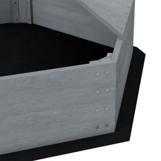 Outsunny Sandbox σε σχήμα σκάφους για παιδιά 3-8 ετών, από ξύλο ελά...