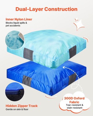 VEVOR Μαξιλάρι Προσγείωσης 1500x1500mm με Αφρώδη Κυβικά & Πλενόμενο...