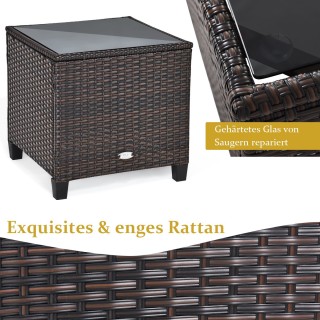 Costway Σετ Έπιπλα Rattan 3 Τεμαχίων για Κήπο ή Βεράντα με Μαξιλάρ... Costway Σετ Έπιπλα Rattan 3 Τεμαχίων για Κήπο ή Βεράντα με Μαξιλάρ...