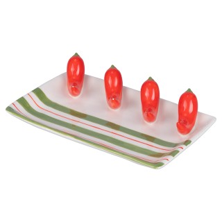 Villa dEste Home Διακοσμητικό Κεραμικό Πιάτο 225x13 εκ. Σχέδιο Πιπε...