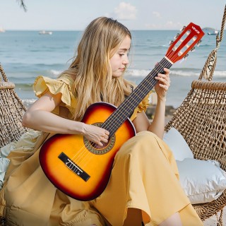 VEVOR Ξύλινη Κλασική Κιθάρα 780 mm για Αρχάριους, Sunburst JBGDJT30... VEVOR Ξύλινη Κλασική Κιθάρα 780 mm για Αρχάριους, Sunburst JBGDJT30...