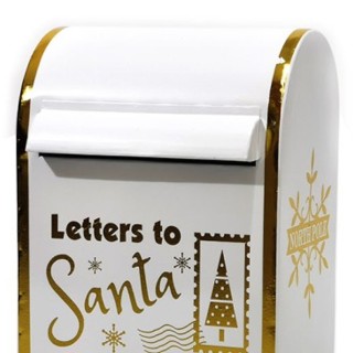 BAKAJI  Γραμματοκιβώτιο Γράμματα Άγιου Βασίλη Λευκή Χριστουγεννιάτι...