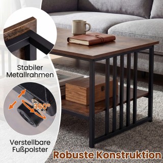 Costway Ορθογώνιο τραπεζάκι σαλονιού με 2 ράφια και ανθεκτικό μεταλ... Costway Ορθογώνιο τραπεζάκι σαλονιού με 2 ράφια και ανθεκτικό μεταλ...