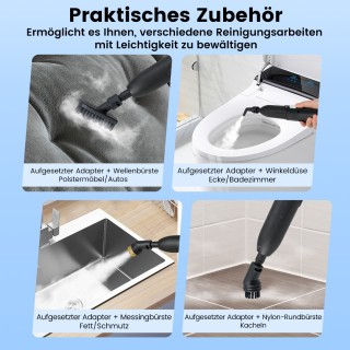 Costway Φορητός Ατμοκαθαριστής 1500W με Πίεση 3 bar και Μέγιστη Θερ... Costway Φορητός Ατμοκαθαριστής 1500W με Πίεση 3 bar και Μέγιστη Θερ...