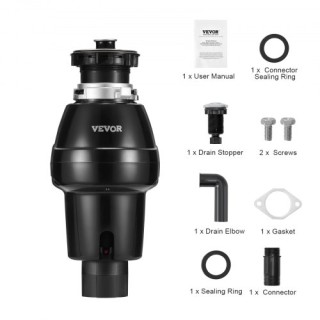 VEVOR  Απορριμματοφάγος 3/4 HP 3930 RPM EZ Connect  GDLJCLQ34HPZ3F8...