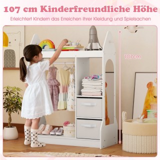 Costway Παιδική ΝτουλάπαΓκαρνταρόμπα με Ακρυλικό Καθρέφτη και Κρεμά... Costway Παιδική ΝτουλάπαΓκαρνταρόμπα με Ακρυλικό Καθρέφτη και Κρεμά...