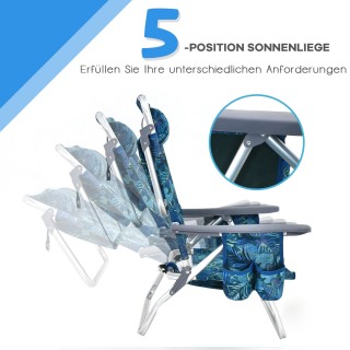 Costway Σετ 3 τεμ. Καρέκλες Παραλίας & Τραπέζι Εξωτερικού Χώρου με ...