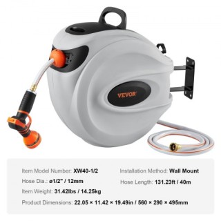 VEVOR Αναδιπλούμενος Σωλήνας Κήπου 1/2 x 131.23 ft Τοίχου KSSJGQSHC...