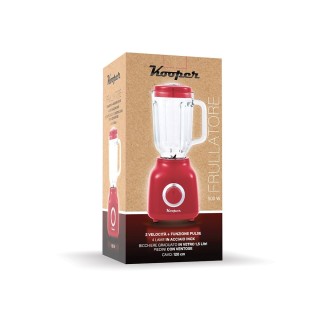 Kooper Κόκκινο ηλεκτρικό μπλέντερ με γυάλινη κανάτα 1,5 L ανοξείδωτ...