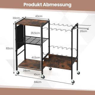Costway Πολυλειτουργική Βάση Καλαμιών Ψαρέματος με Ρόδες και Αποθηκ...