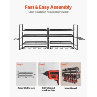 VEVOR Πολυεπίπεδη Επιτοίχια Οργάνωση Εργαλείων με 8 Θέσεις Δράπανου... VEVOR Πολυεπίπεδη Επιτοίχια Οργάνωση Εργαλείων με 8 Θέσεις Δράπανου...