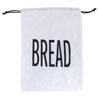 Villa dEste Home Διπλής Όψης Λευκή Βαμβακερή Τσάντα Ψωμιού με Σχοιν...