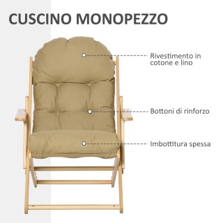 HOMCOM Πτυσσόμενη Καρέκλα Καθιστικού με Μπράτσα και Μαξιλάρι, από ... HOMCOM Πτυσσόμενη Καρέκλα Καθιστικού με Μπράτσα και Μαξιλάρι, από ...