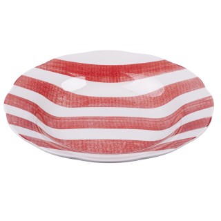 Villa DEste  Σετ 6τμχ Ρηχό πιάτο από πορσελάνη με κυματιστό χείλος,...