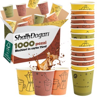 Shally Dogan 1000 Ποτηράκια Καφέ Μιας Χρήσης με Διακόσμηση Moka 75m... Shally Dogan 1000 Ποτηράκια Καφέ Μιας Χρήσης με Διακόσμηση Moka 75m...