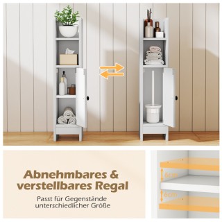 Costway Λεπτή Τουαλέτα με 2 Ανοιχτά Τμήματα & 2 Αποσπώμενα Ράφια -... Costway Λεπτή Τουαλέτα με 2 Ανοιχτά Τμήματα & 2 Αποσπώμενα Ράφια -...