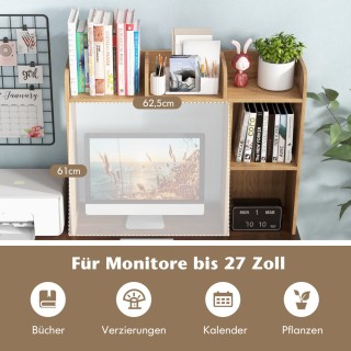 Costway  Επιτραπέζια Ραφιέρα Γραφείου με Αντιολισθητικά Πέλματα και...