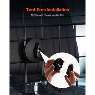 VEVOR Ρυθμιζόμενο Διαχωριστικό Αυτοκινήτου για Σκύλους 35.4-60.6 γι...