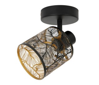 Ostaria Σποτ 1 Αμπαζούρ Μεταλλικό Μαύρο Και Χρυσό Καλλιθέα -36211 Ostaria Σποτ 1 Αμπαζούρ Μεταλλικό Μαύρο Και Χρυσό Καλλιθέα -36211