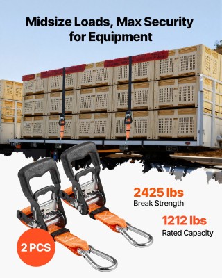 VEVOR Ιμάντες Δεσίματος με Καραμπίνερ, 1100 kg, 38.1mm x 1.8m, Σετ ... VEVOR Ιμάντες Δεσίματος με Καραμπίνερ, 1100 kg, 38.1mm x 1.8m, Σετ ...