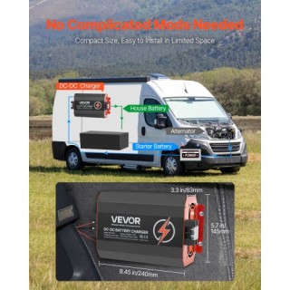VEVOR Φορτιστής Μπαταρίας 12V 60A 750W για Μολύβδου-Οξέος Λιθίου AG...
