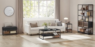 VASAGLE Ρυθμιζόμενη Βιβλιοθήκη με Ντουλάπι και Αντιολισθητικό Κιτ 1...