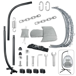 Κρεμαστή Αιώρα / Κούνια / Πολυθρόνα Κήπου Κούνια Μεταλλική 198 x 95...