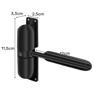 Malatec Κλείστρο πόρτας με Βραχίονα για Πόρτες έως 60kg  Αντοχή Μαύ...