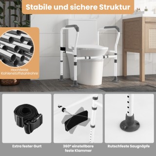 Costway Ρυθμιζόμενο Κάγκελο Ασφαλείας 65,5–78 εκ. για την Τουαλέτα... Costway Ρυθμιζόμενο Κάγκελο Ασφαλείας 65,5–78 εκ. για την Τουαλέτα...