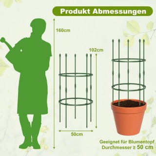 Costway Σετ 3 Τεμαχίων Υποστήριξης Ντομάτας με Ρυθμιζόμενο Ύψος & 2... Costway Σετ 3 Τεμαχίων Υποστήριξης Ντομάτας με Ρυθμιζόμενο Ύψος & 2...