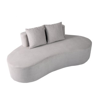 Costway Γκρι Καναπές-Κρεβάτι με 2 Μαξιλάρια & Χαμηλή Πλάτη 68 x199 ...