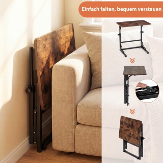 Costway Ρυθμιζόμενο σε ύψος πτυσσόμενο τραπεζάκι κρεβατιού σε σχήμα... Costway Ρυθμιζόμενο σε ύψος πτυσσόμενο τραπεζάκι κρεβατιού σε σχήμα...